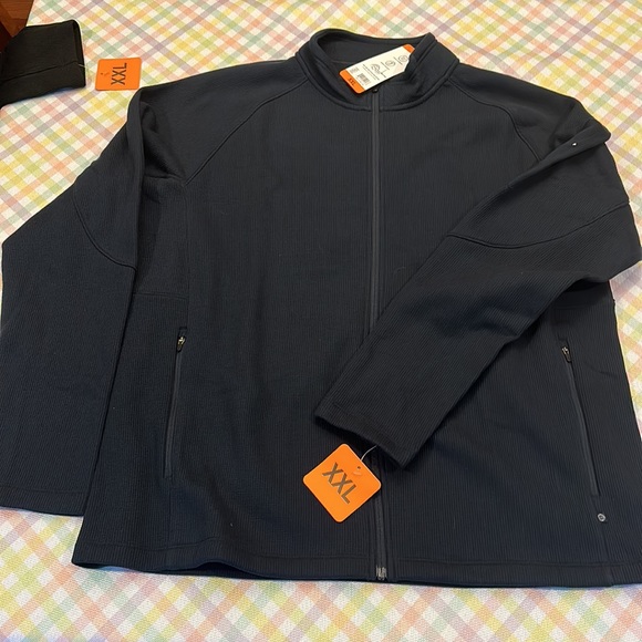 Mondetta Men’s Full Zip Waffle Jacket navy blue size XXL Two zipper pockets NWT - Picture 5 of 8